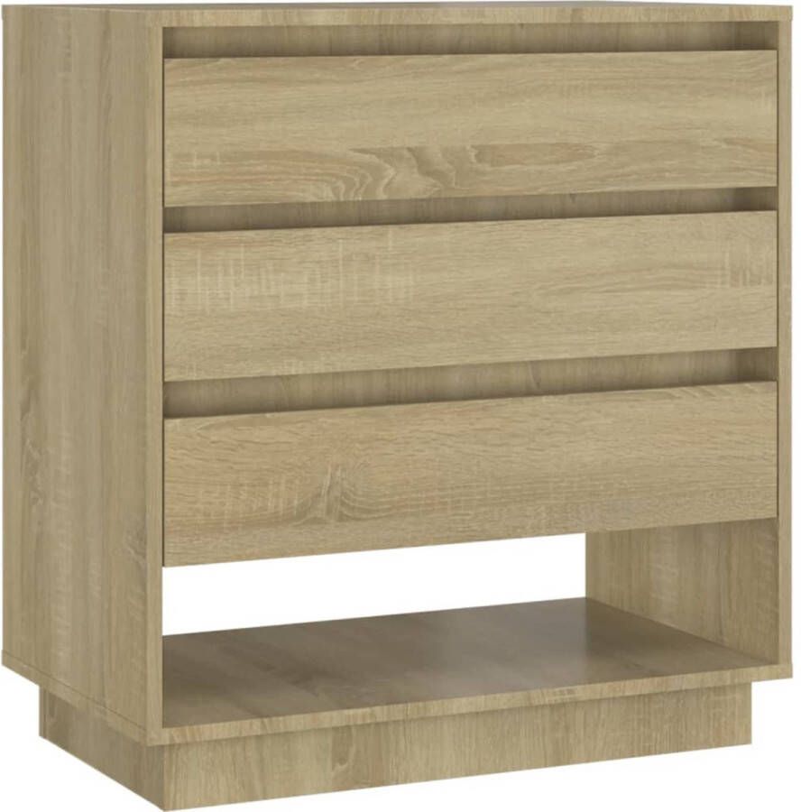 VidaXL Dressoir 70x41x75 cm Sonoma Eiken Bewerkt Hout Dressoir Salontafel Tv-meubel Minimalistische Meubels Houten Dressoirs - Foto 3
