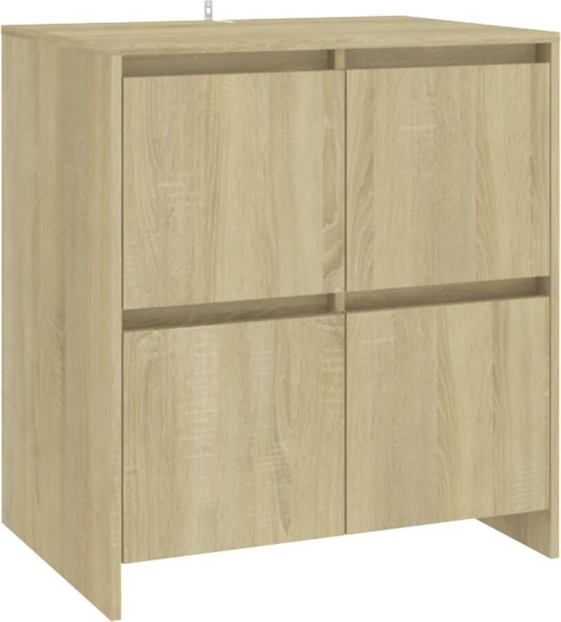 VidaXL Dressoir 70x41x75 cm Sonoma Eikenlook Dressoir Salontafel Meubilair Houten Dressoir Sonomaplank - Foto 2