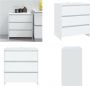 VidaXL Dressoir 70x41x75 cm spaanplaat wit Dressoir Dressoirs Buffetkast Opbergkast - Thumbnail 2