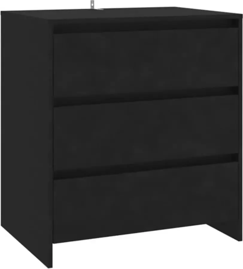 VidaXL -Dressoir-70x41x75-cm-bewerkt-hout-zwart - Foto 3