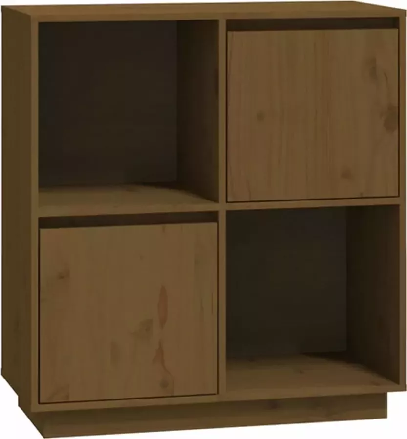 VidaXL -Dressoir-74x35x80-cm-massief-grenenhout-honingbruin - Foto 3