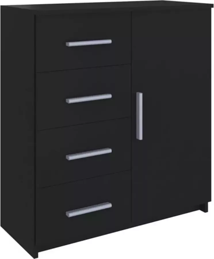 VidaXL Dressoir 79x35x88 cm spaanplaat zwart - Foto 2