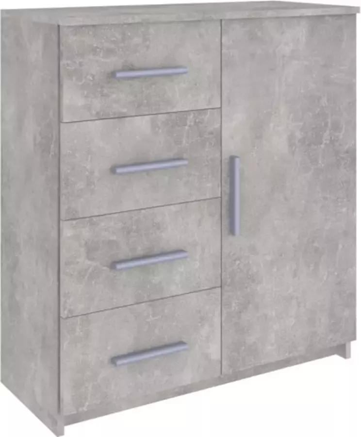 VidaXL Dressoir 79x35x88 spaanplaat betongrijs - Foto 2