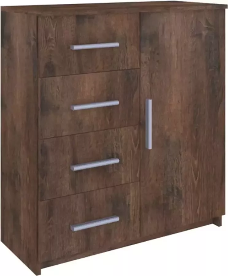 VidaXL -Dressoir-79x35x88-spaanplaat-gerookt-eikenkleurig - Foto 2