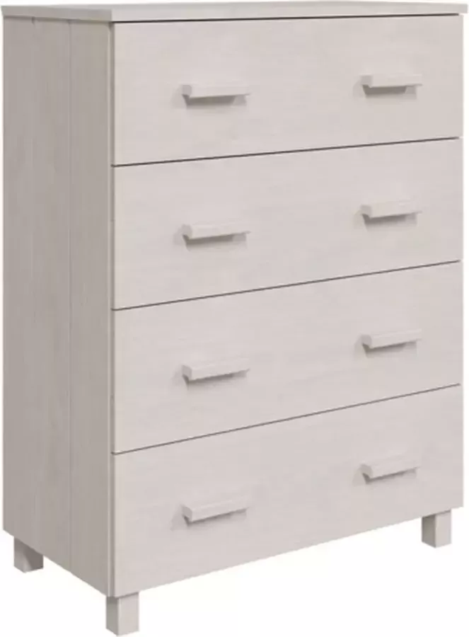 VidaXL -Dressoir-HAMAR-90x40x103 5-cm-massief-grenenhout-wit - Foto 3