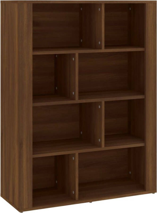 VidaXL -Dressoir-80x30x106-cm-bewerkt-hout-bruineikenkleurig