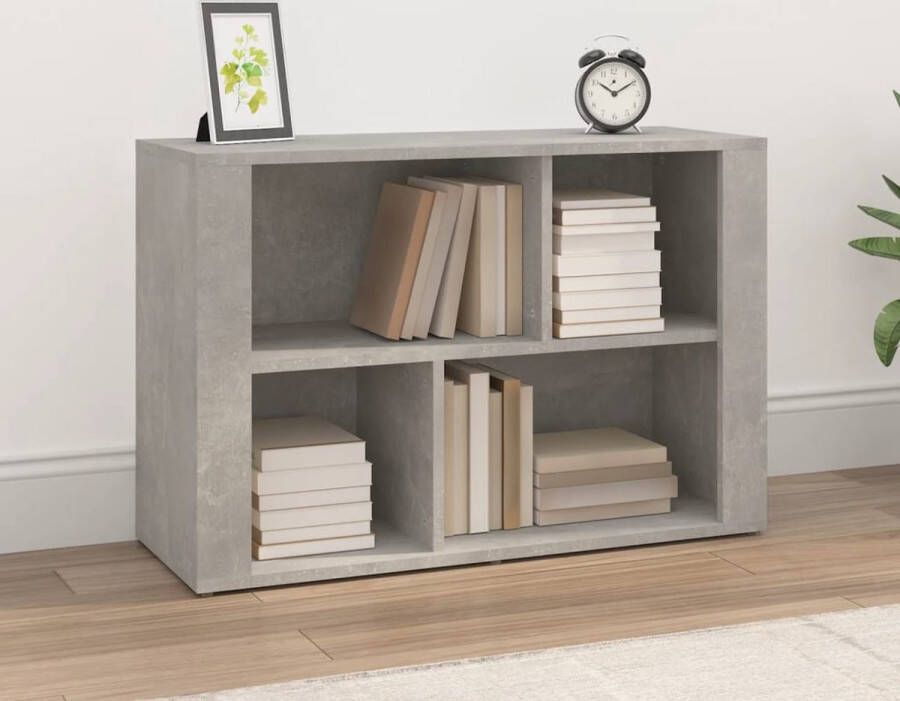 VidaXL -Dressoir-80x30x54-cm-bewerkt-hout-betongrijs - Foto 3