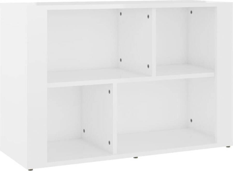 VidaXL -Dressoir-80x30x54-cm-bewerkt-hout-hoogglans-wit - Foto 3