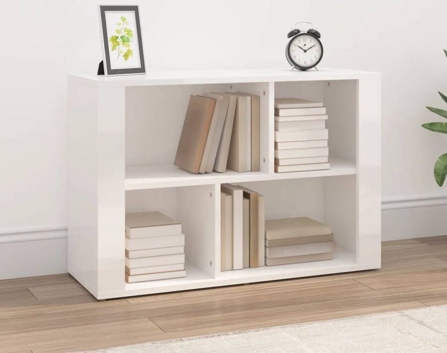 VidaXL -Dressoir-80x30x54-cm-bewerkt-hout-hoogglans-wit - Foto 4