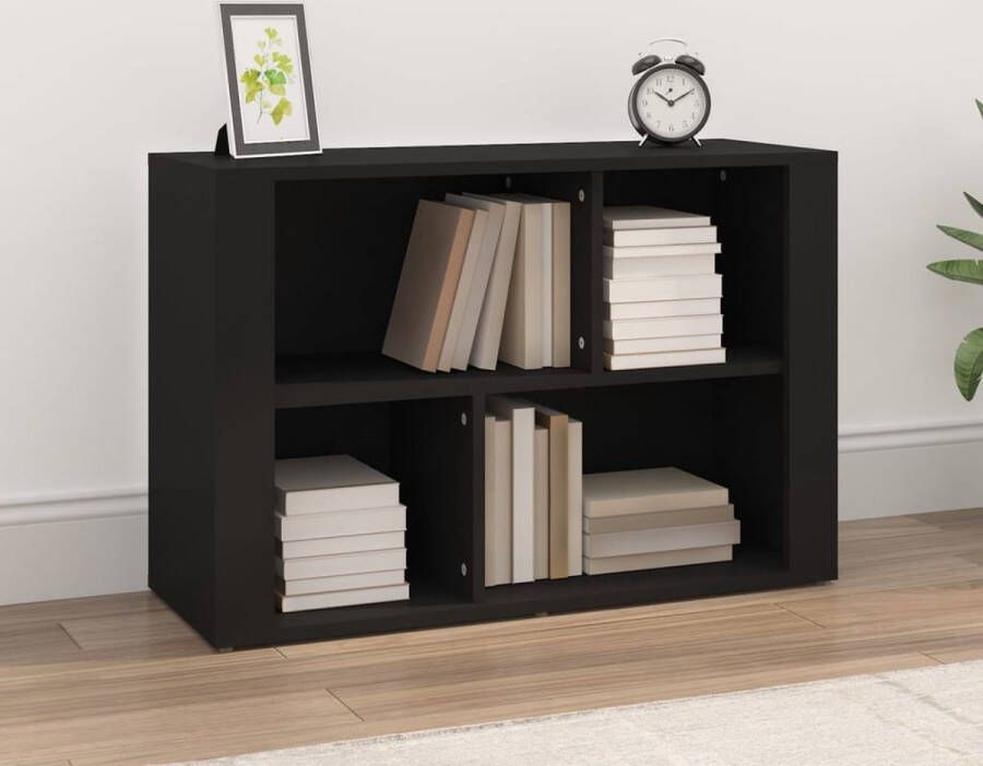 VidaXL -Dressoir-80x30x54-cm-bewerkt-hout-zwart - Foto 2