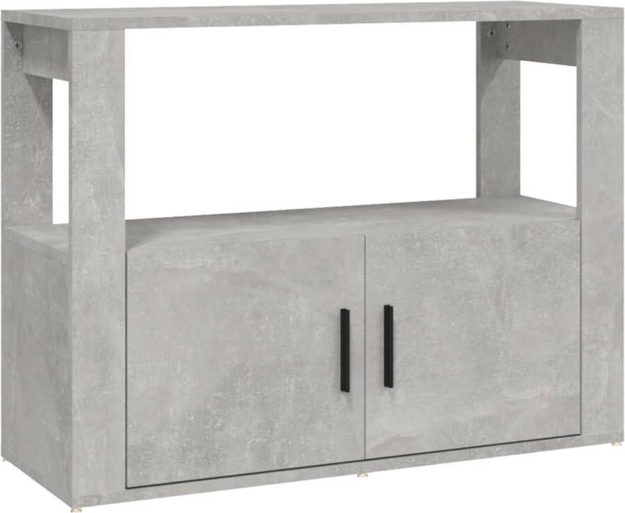 VidaXL -Dressoir-80x30x60-cm-bewerkt-hout-betongrijs - Foto 2