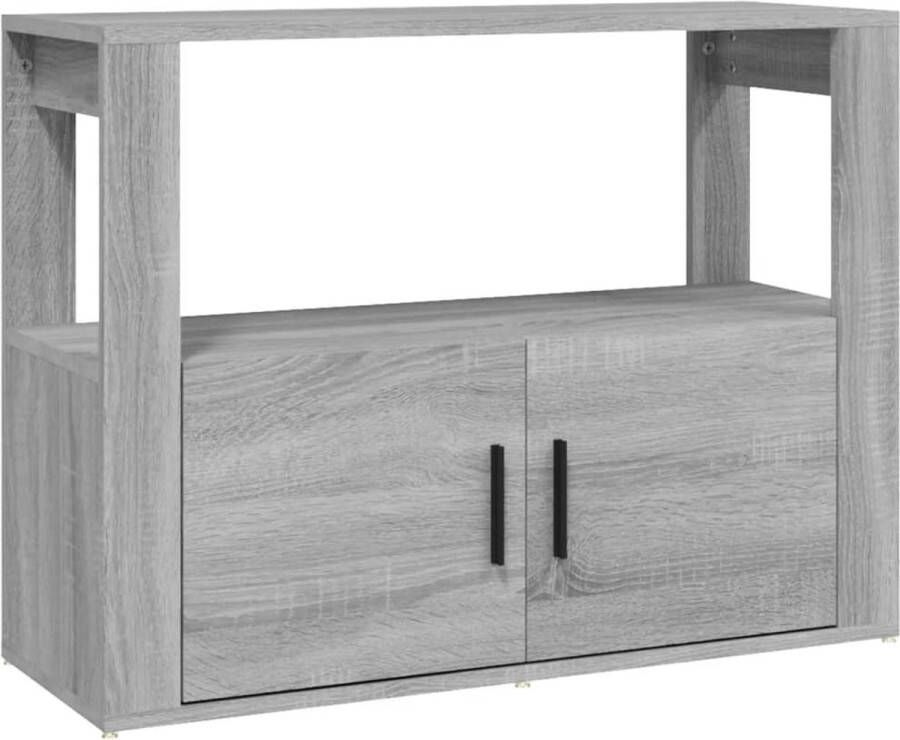 VidaXL Dressoir Grijs Sonoma Eiken 80x30x60 cm Dressoir Bijzettafel Kast Houten Kast Grijze Kast - Foto 2