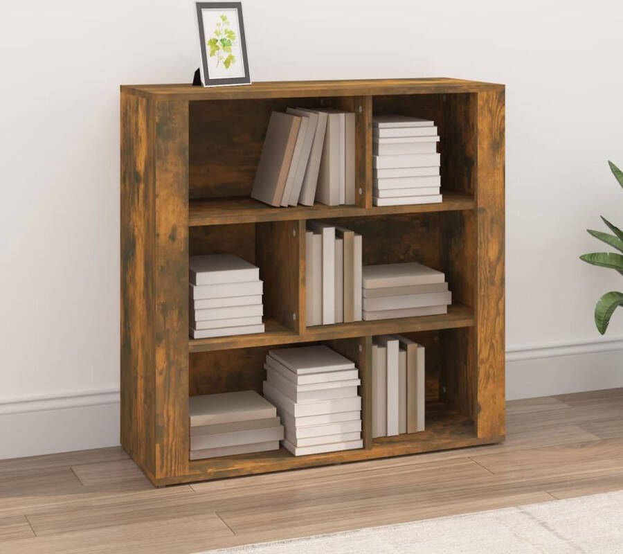 VidaXL -Dressoir-80x30x80-cm-bewerkt-hout-gerookt-eikenkleurig - Foto 2