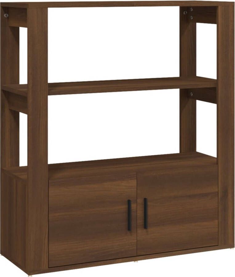 VidaXL -Dressoir-80x30x90-cm-bewerkt-hout-bruineikenkleurig - Foto 2