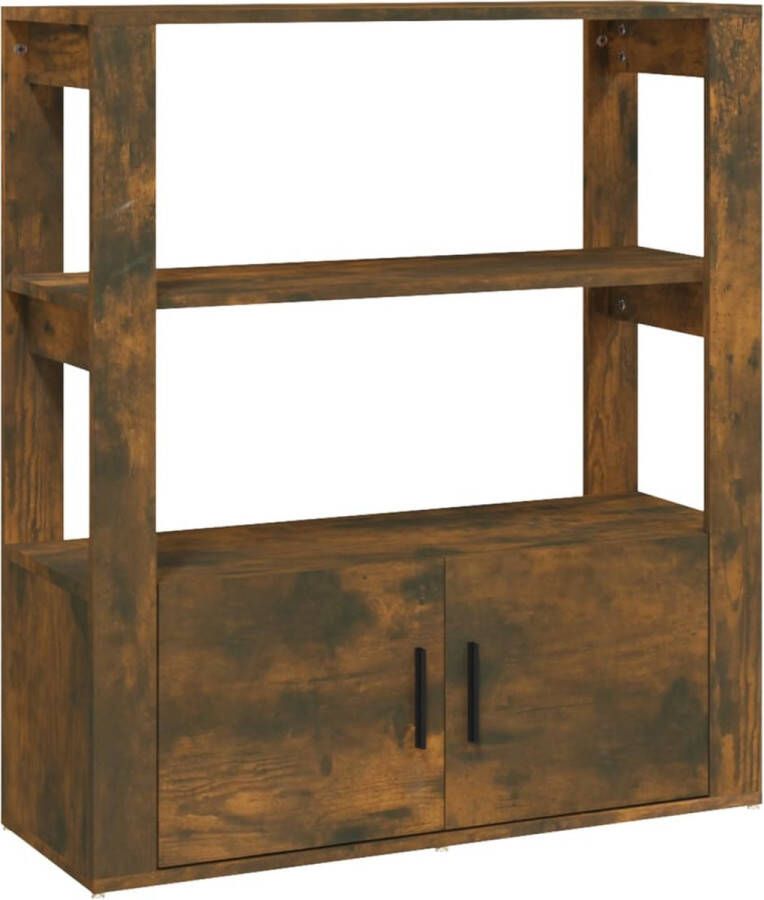 VidaXL -Dressoir-80x30x90-cm-bewerkt-hout-gerookt-eikenkleurig - Foto 2