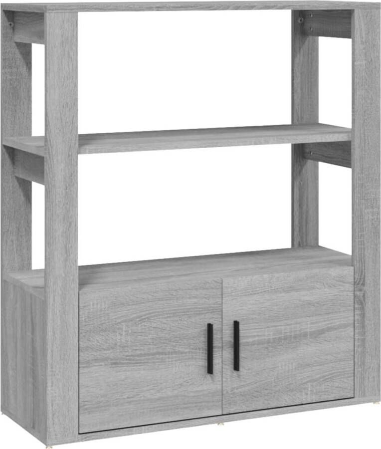 VidaXL -Dressoir-80x30x90-cm-bewerkt-hout-grijs-sonoma-eikenkleurig - Foto 2