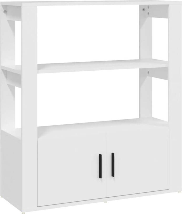 VidaXL -Dressoir-80x30x90-cm-bewerkt-hout-wit - Foto 4