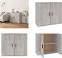 VidaXL Dressoir 80x33x70 cm bewerkt hout betongrijs Dressoir Dressoirs Kast Wandkast - Thumbnail 2