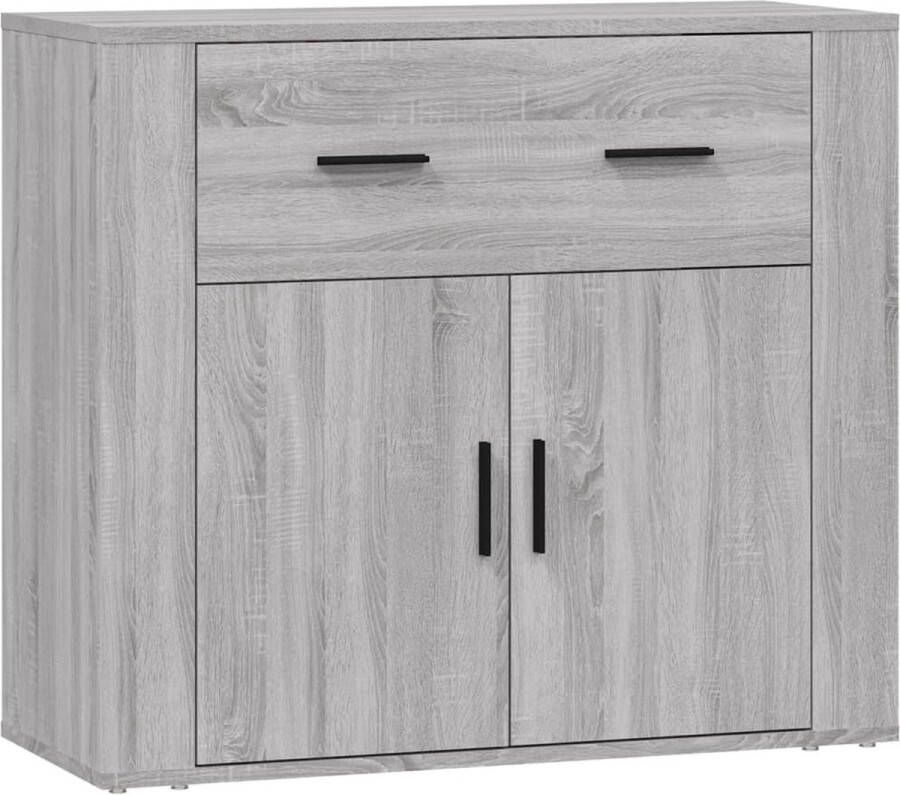 VidaXL -Dressoir-80x33x70-cm-bewerkt-hout-grijs-sonoma-eikenkleurig - Foto 4