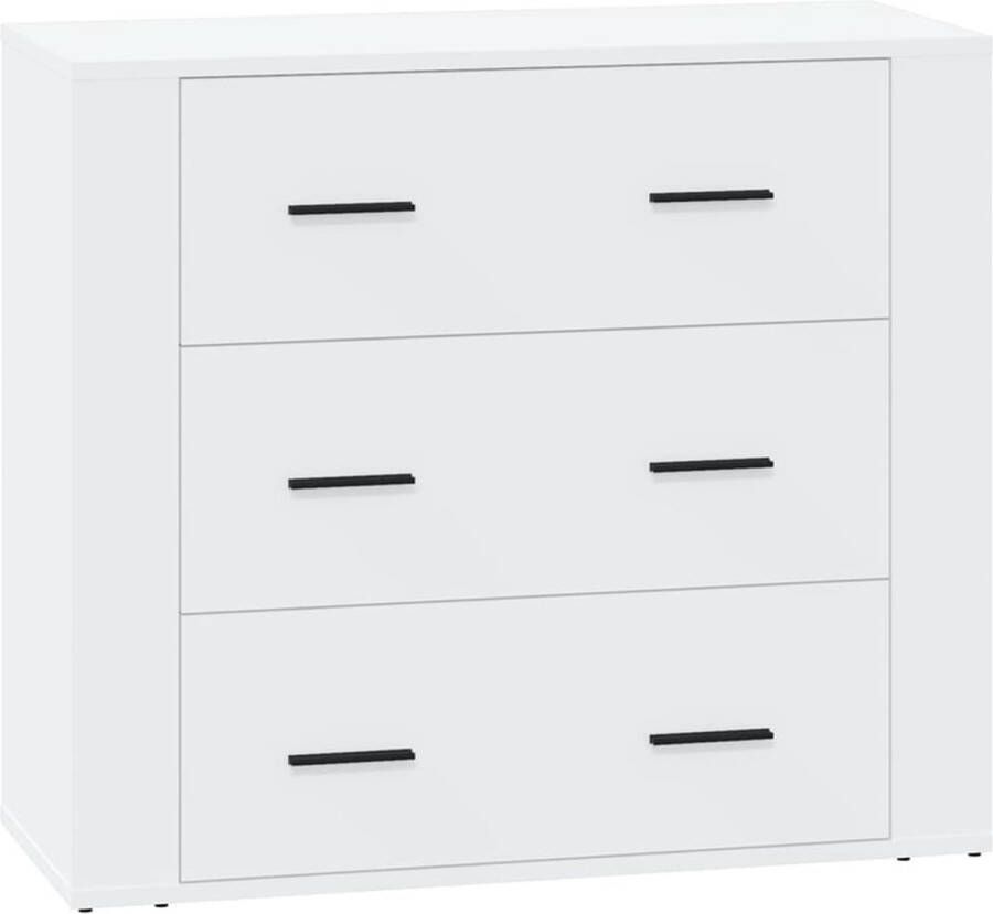 VidaXL -Dressoir-80x33x70-cm-bewerkt-hout-hoogglans-wit