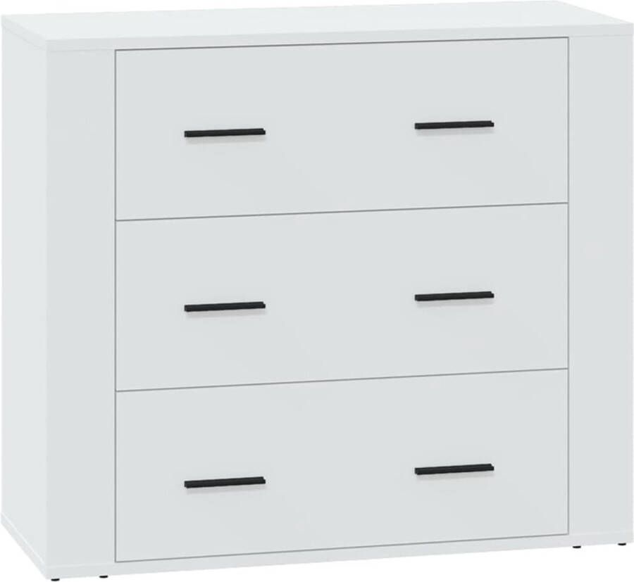 VidaXL -Dressoir-80x33x70-cm-bewerkt-hout-wit - Foto 2