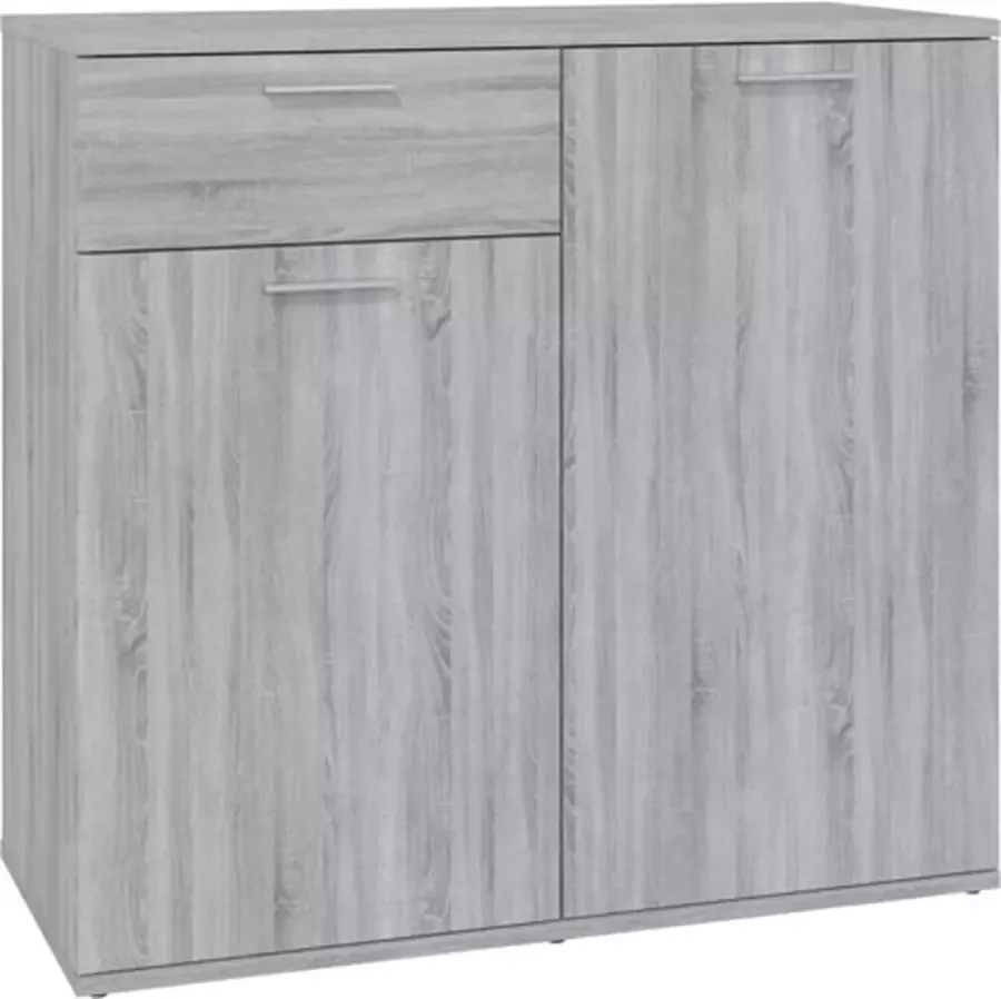 VidaXL -Dressoir-80x36x75-cm-bewerkt-hout-grijs-sonoma-eikenkleurig - Foto 2