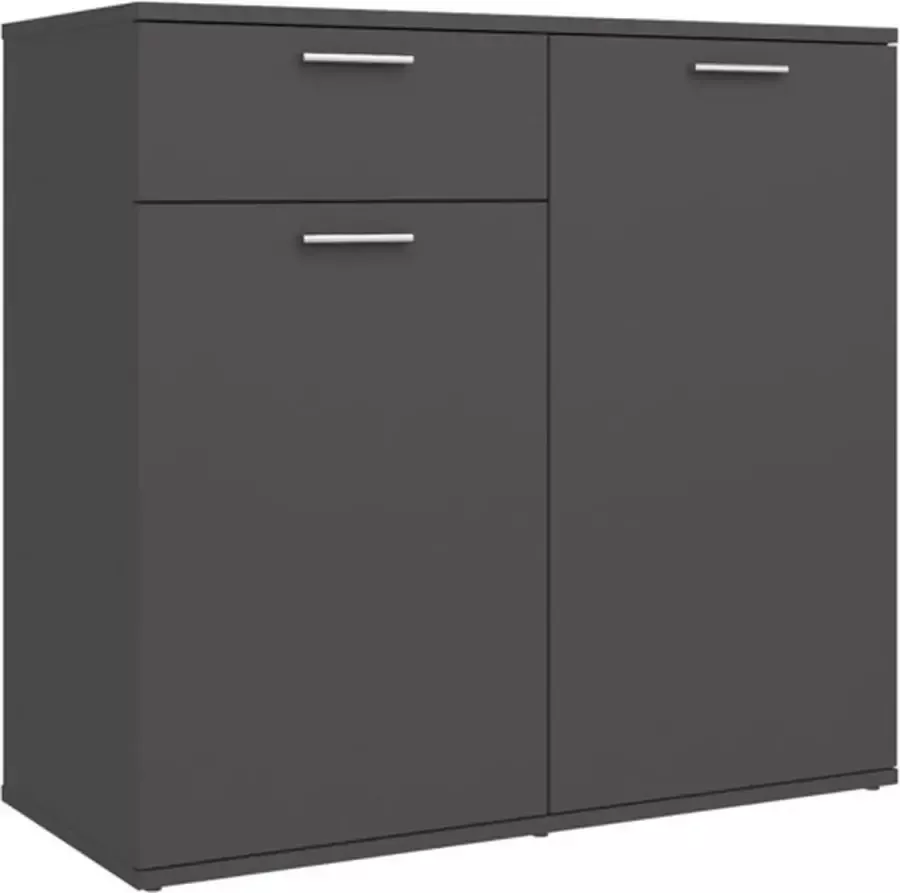 VidaXL -Dressoir-80x36x75-cm-spaanplaat-grijs - Foto 3