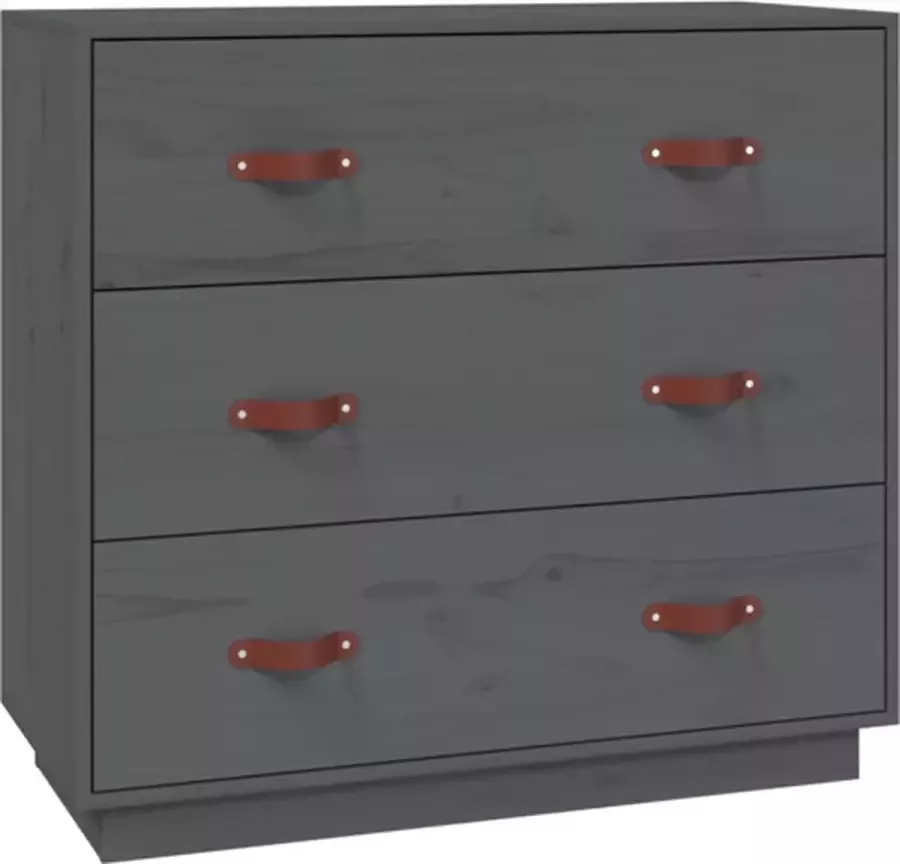 VidaXL -Dressoir-80x40x75-cm-massief-grenenhout-grijs - Foto 3