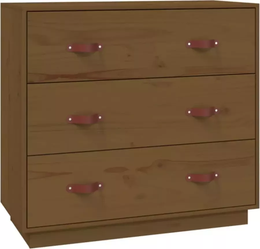 VidaXL -Dressoir-80x40x75-cm-massief-grenenhout-honingbruin - Foto 3