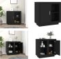 VidaXL Dressoir 80x40x75 cm zwart Dressoir Dressoirs Kast Wandkast - Thumbnail 3