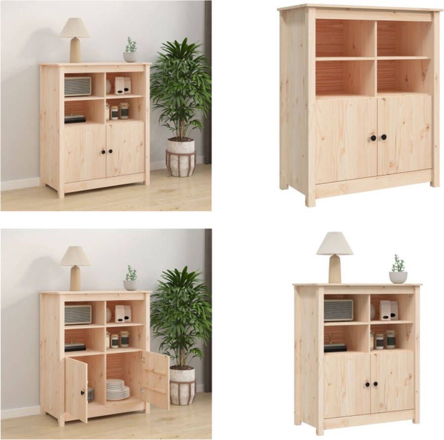 VidaXL Dressoir 83x41-5x100 cm massief grenenhout Dressoir Dressoirs Kast Wandkast