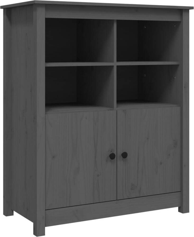 VidaXL -Dressoir-83x41 5x100-cm-massief-grenenhout-grijs - Foto 2