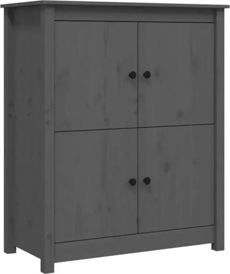 VidaXL -Dressoir-83x41 5x100-cm-massief-grenenhout-grijs - Foto 2