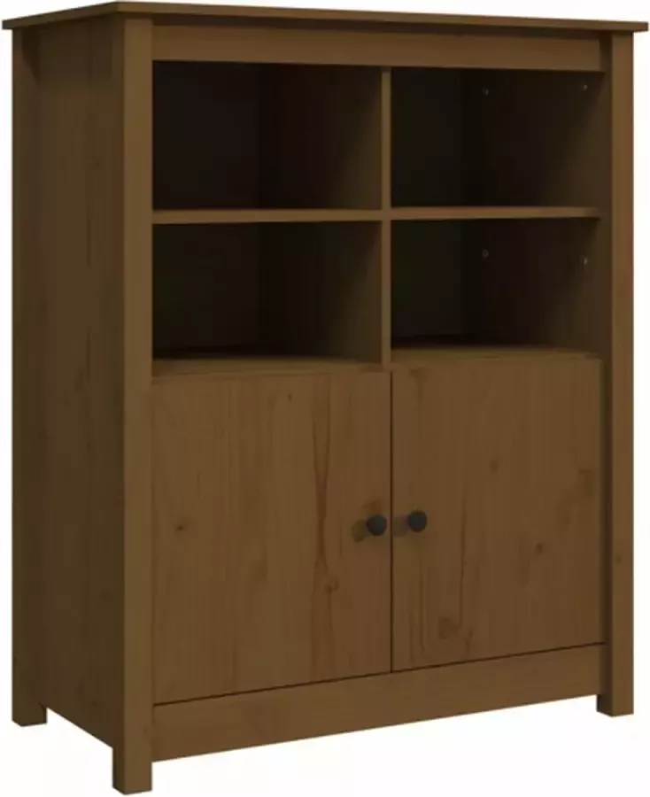 VidaXL -Dressoir-83x41 5x100-cm-massief-grenenhout-honingbruin - Foto 4