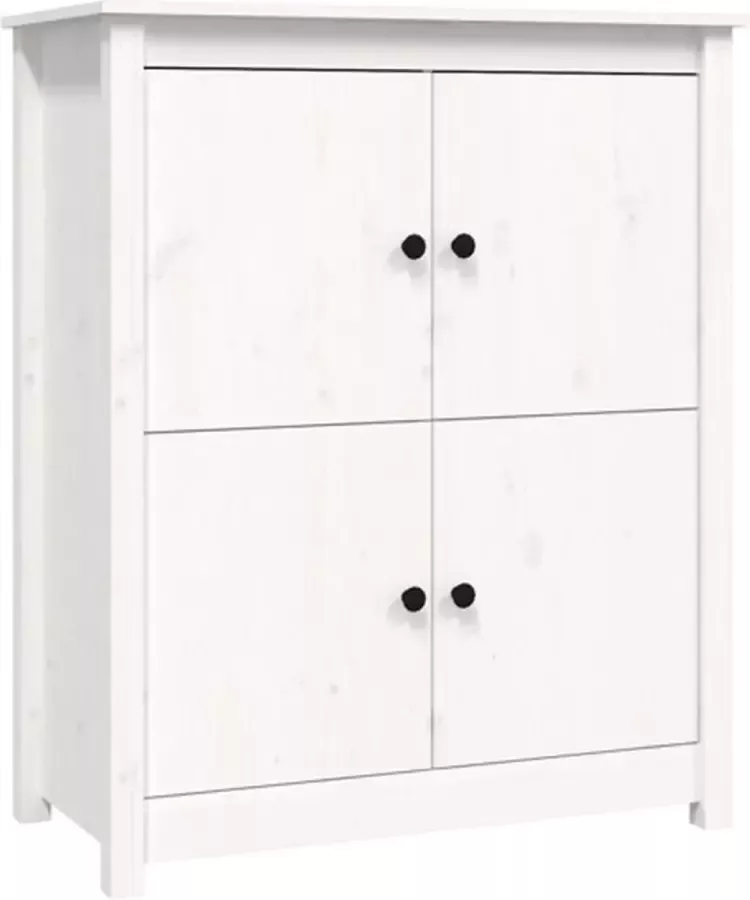 VidaXL -Dressoir-83x41 5x100-cm-massief-grenenhout-wit - Foto 3