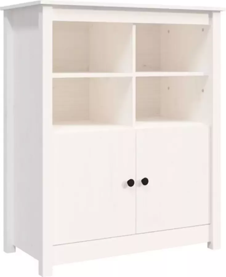VidaXL -Dressoir-83x41 5x100-cm-massief-grenenhout-wit - Foto 2