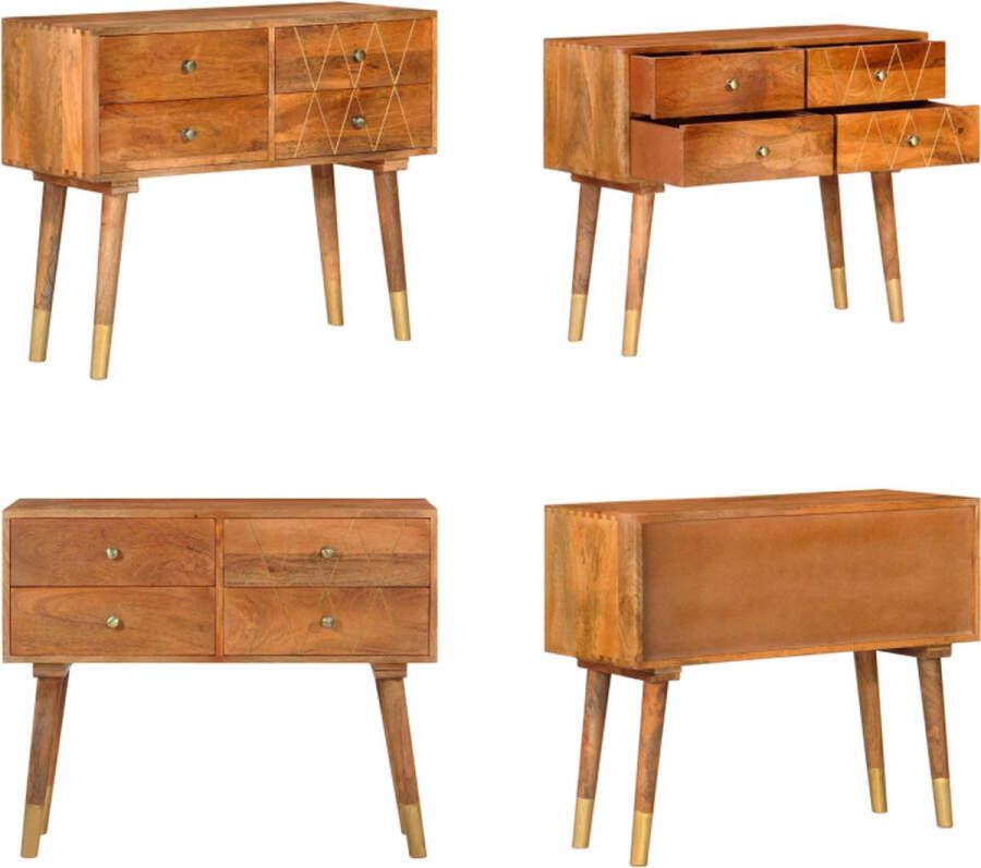 VidaXL Dressoir 85x40x70 cm massief mangohout Dressoir Dressoirs Tv Tafel Tv Tafels - Foto 2