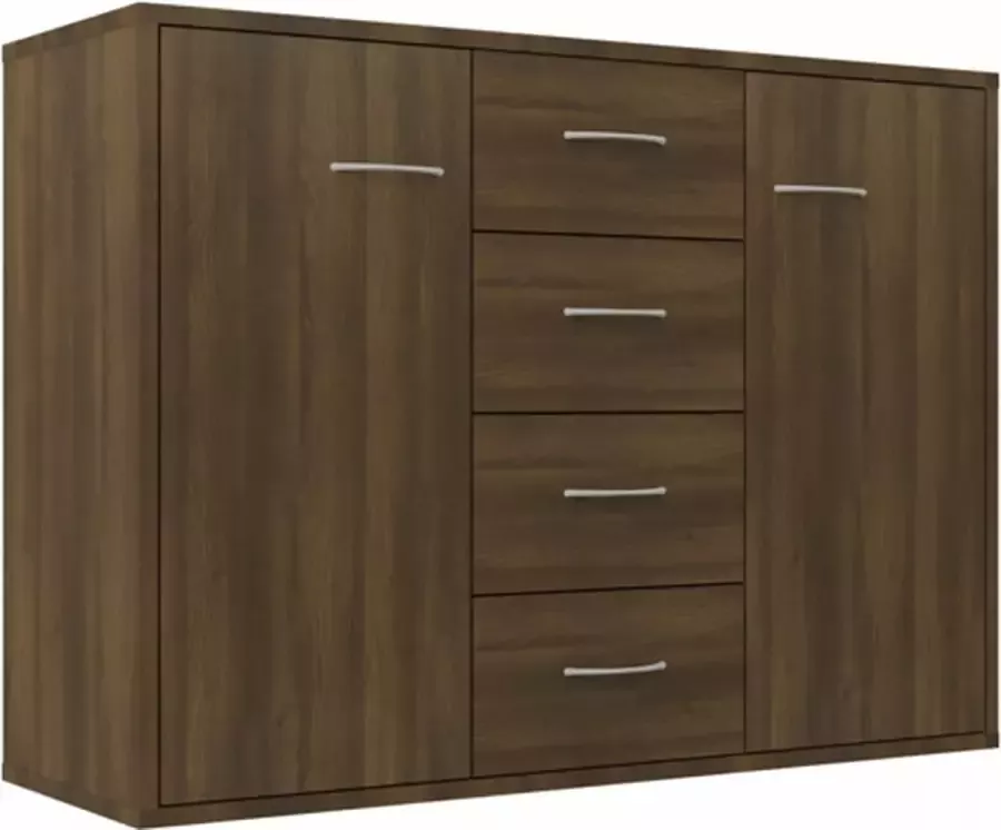 VidaXL -Dressoir-88x30x65-cm-bewerkt-hout-bruineikenkleurig - Foto 3