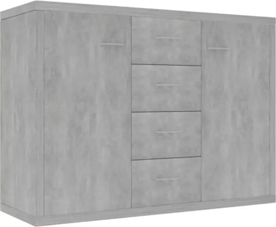 VidaXL -Dressoir-88x30x65-cm-bewerkt-hout-betongrijs - Foto 6