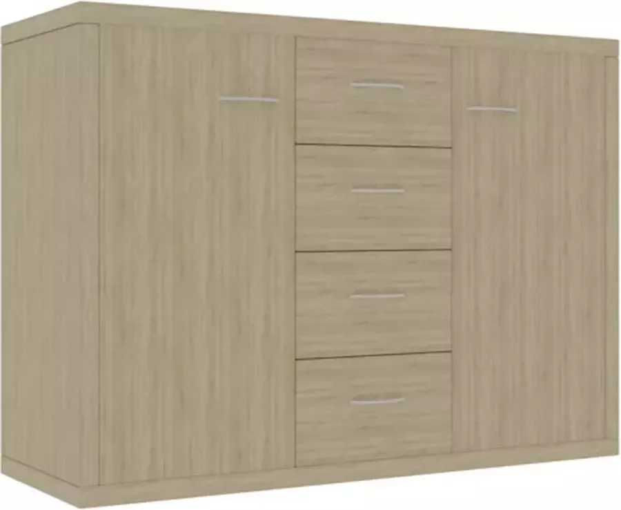 VidaXL -Dressoir-88x30x65-cm-bewerkt-hout-sonoma-eikenkleurig - Foto 3