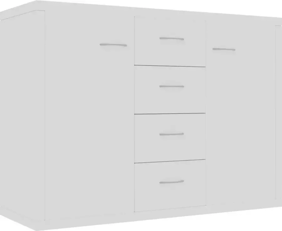 VidaXL -Dressoir-88x30x65-cm-bewerkt-hout-wit - Foto 3