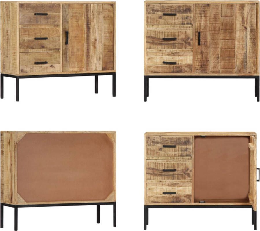 VidaXL Dressoir 88x30x71 cm massief mangohout Dressoir Dressoirs Houten Dressoir Houten Dressoirs - Foto 2