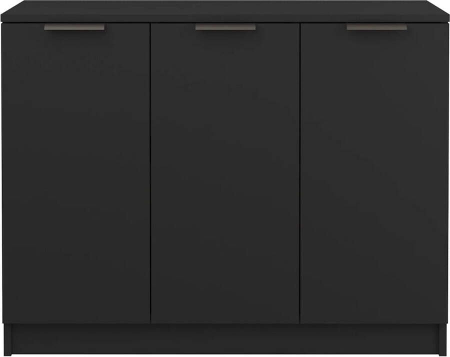 VidaXL -Dressoir-90 5x30x70-cm-bewerkt-hout-zwart - Foto 4