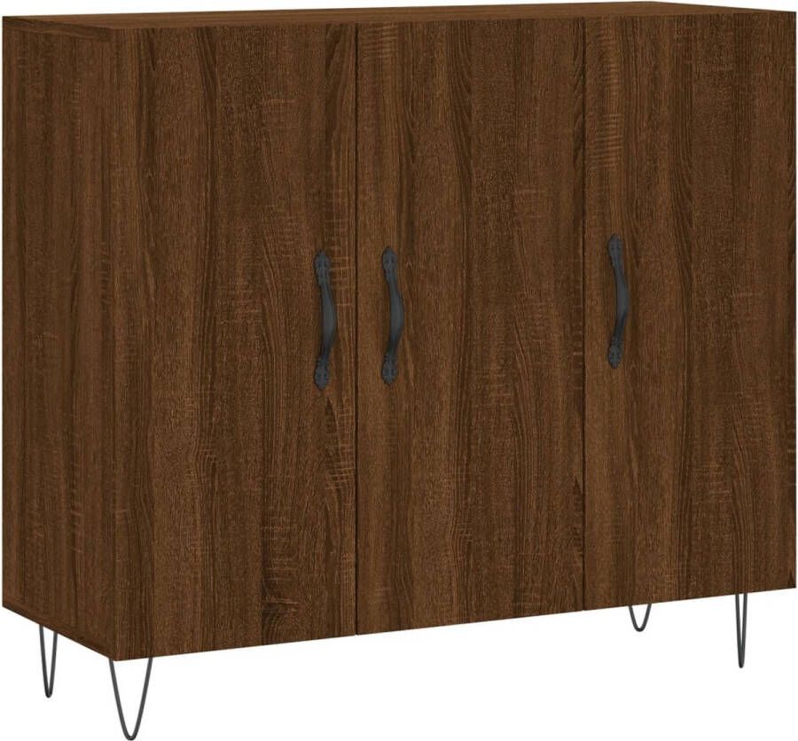 VidaXL -Dressoir-90x34x80-cm-bewerkt-hout-bruineikenkleurig - Foto 7