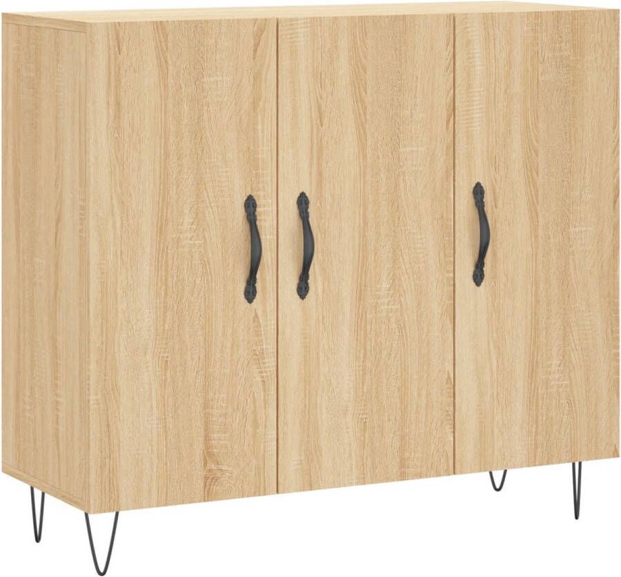 VidaXL -Dressoir-90x34x80-cm-bewerkt-hout-sonoma-eikenkleurig - Foto 2