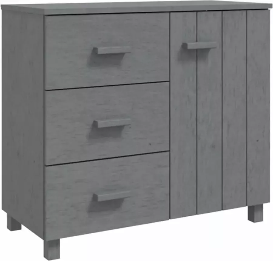VidaXL -Dressoir-HAMAR-90x40x80-cm-massief-grenenhout-donkergrijs - Foto 2