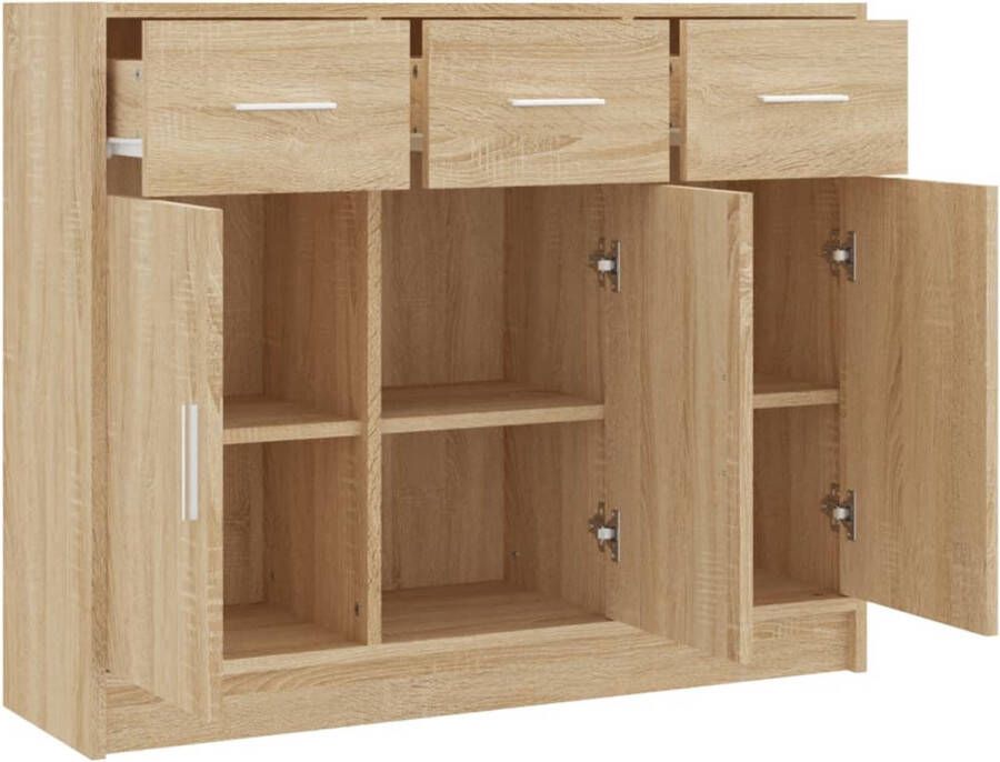 VidaXL -Dressoir-91x28x75-cm-bewerkt-hout-sonoma-eikenkleurig - Foto 5