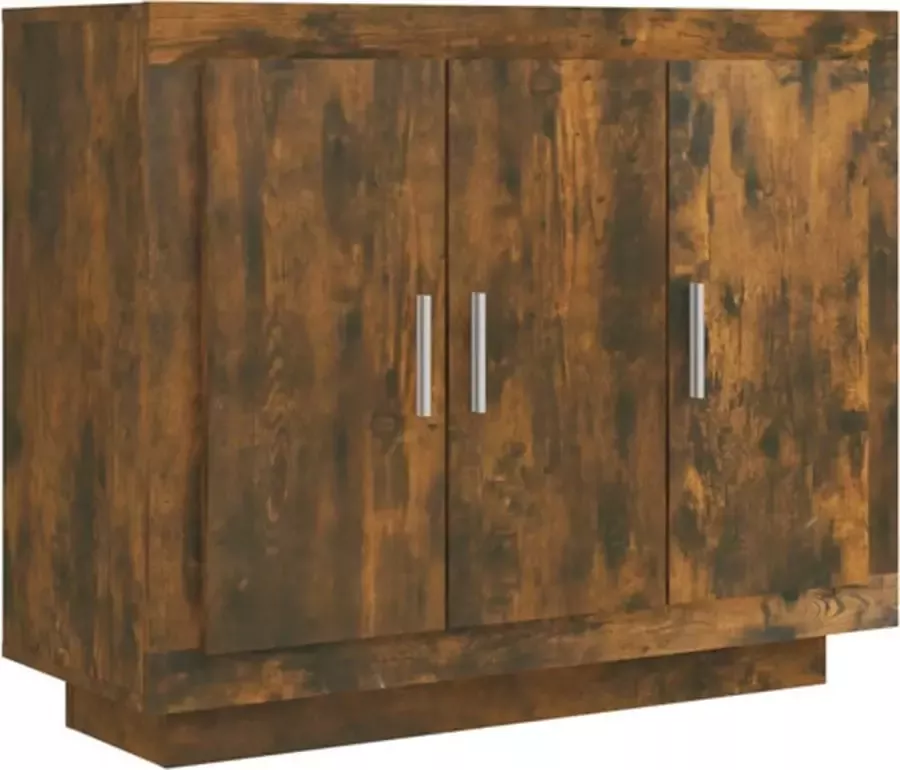 VidaXL -Dressoir-92x35x75-cm-bewerkt-hout-gerookt-eikenkleurig - Foto 3