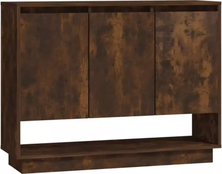 VidaXL -Dressoir-97x31x75-cm-bewerkt-hout-gerookt-eikenkleurig - Foto 4