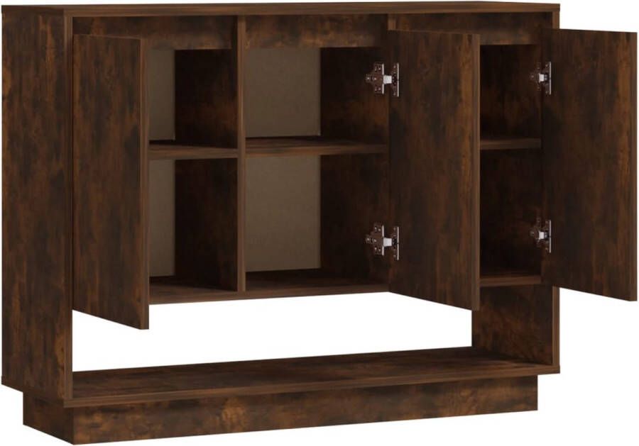 VidaXL -Dressoir-97x31x75-cm-bewerkt-hout-gerookt-eikenkleurig - Foto 3